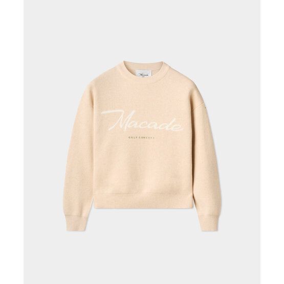 Macade Golf Signature Knit Sweater Pullover Strick sand