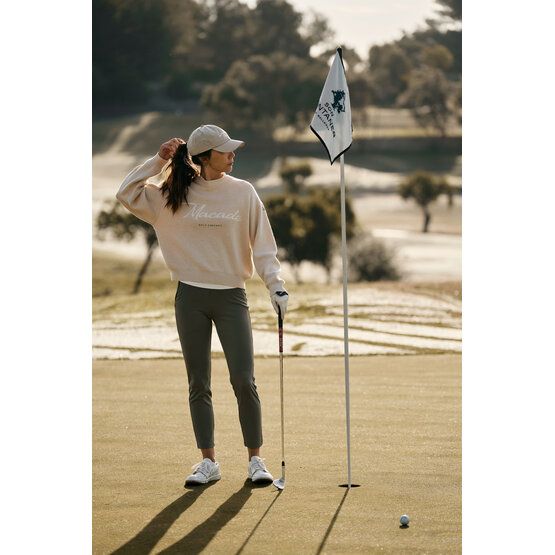 Macade Golf Signature Knit Sweater Pullover Strick sand