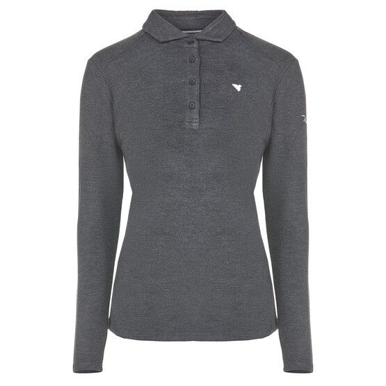 Macade Golf Brushed Shirt Langarm Polo dunkelgrau
