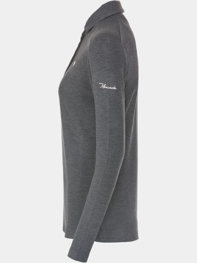 Macade Golf Brushed shirt long sleeve polo purple