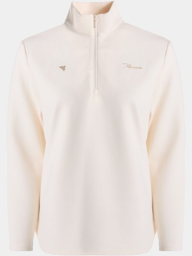 Macade Golf Flex Quarter Zip Stretch Midlayer ecru