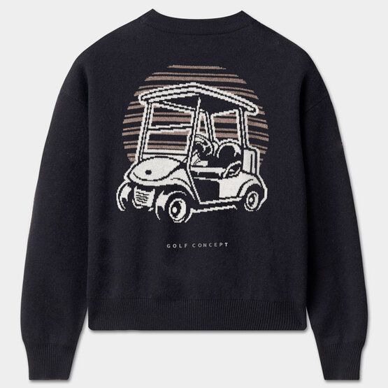 Macade Golf Knit Intarsia Sweater Pullover Strick schwarz