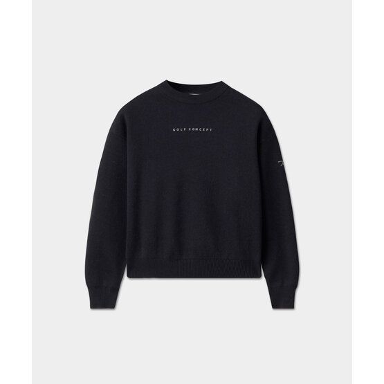 Macade Golf Knit Intarsia Sweater Pullover Strick schwarz