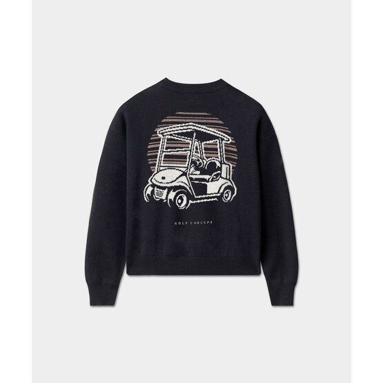 Macade Golf Knit Intarsia Sweater Pullover Strick schwarz