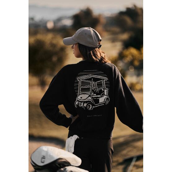 Macade Golf Knit Intarsia Sweater Pullover Strick schwarz