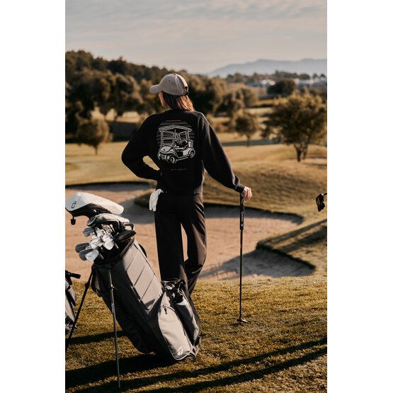 Macade Golf Knit Intarsia Sweater Pullover Strick schwarz