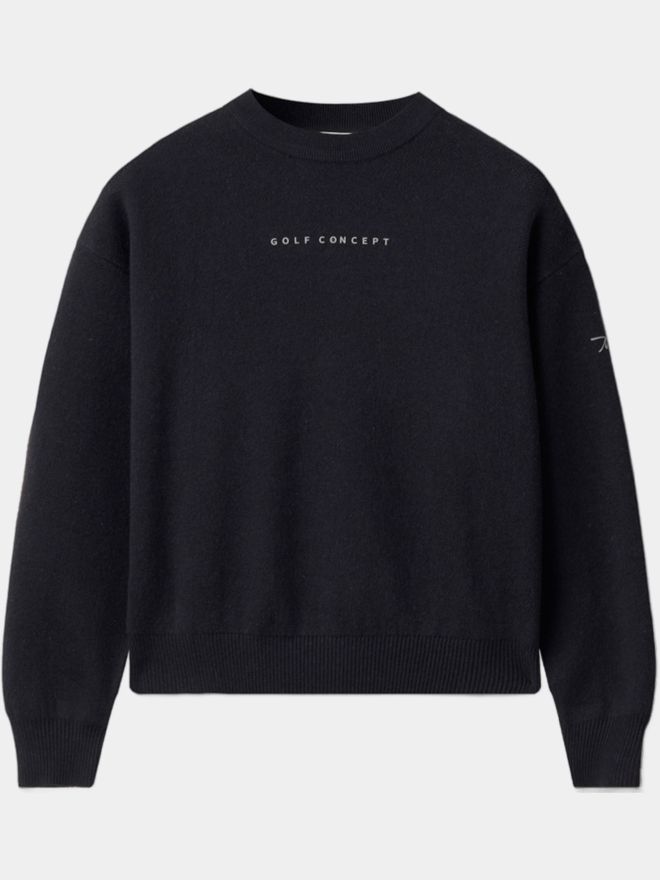 Macade Golf Pletený svetr Intarsia Pulover černá