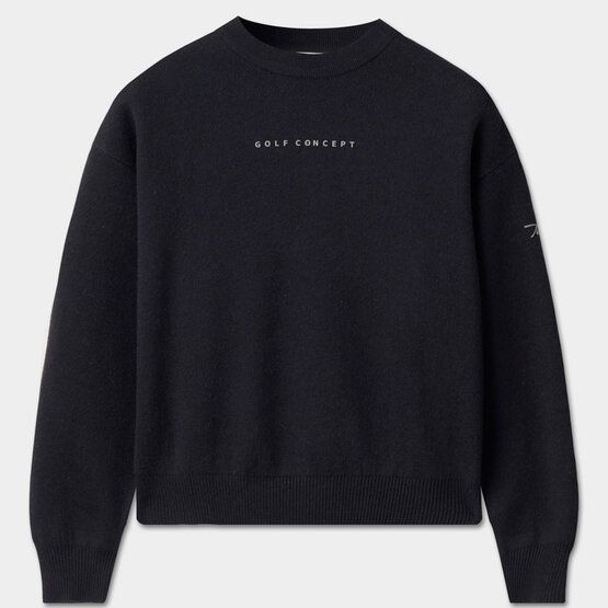 Macade Golf Knit Intarsia Sweater Pullover Strick schwarz