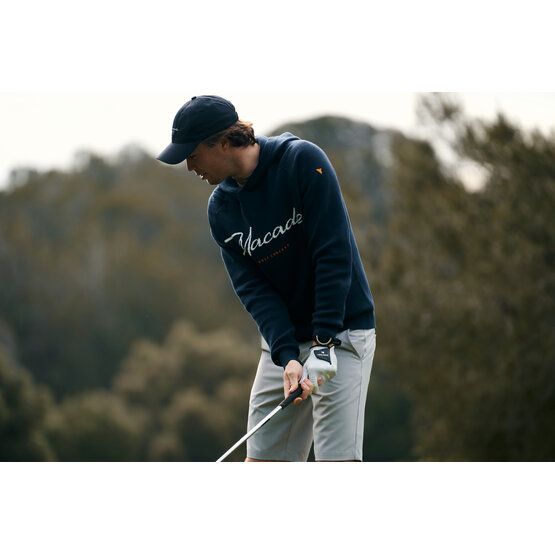 Macade Golf Signature Knit Hoodie Pullover Strick navy