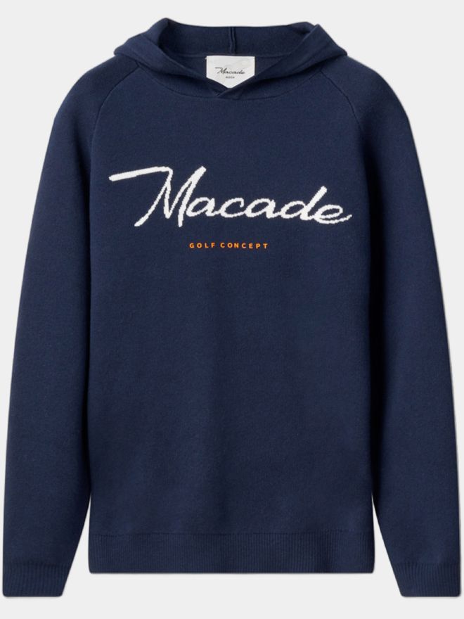 Macade Golf Signature Knit Hoodie Pullover Strick navy
