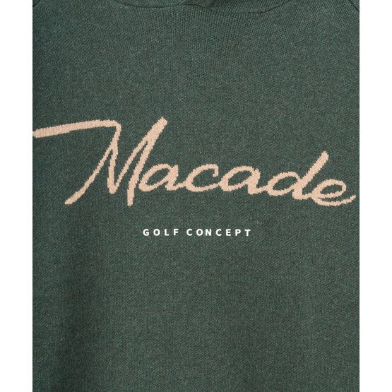 Macade Golf Signature Knit Hoodie Pullover Strick dunkelgrün