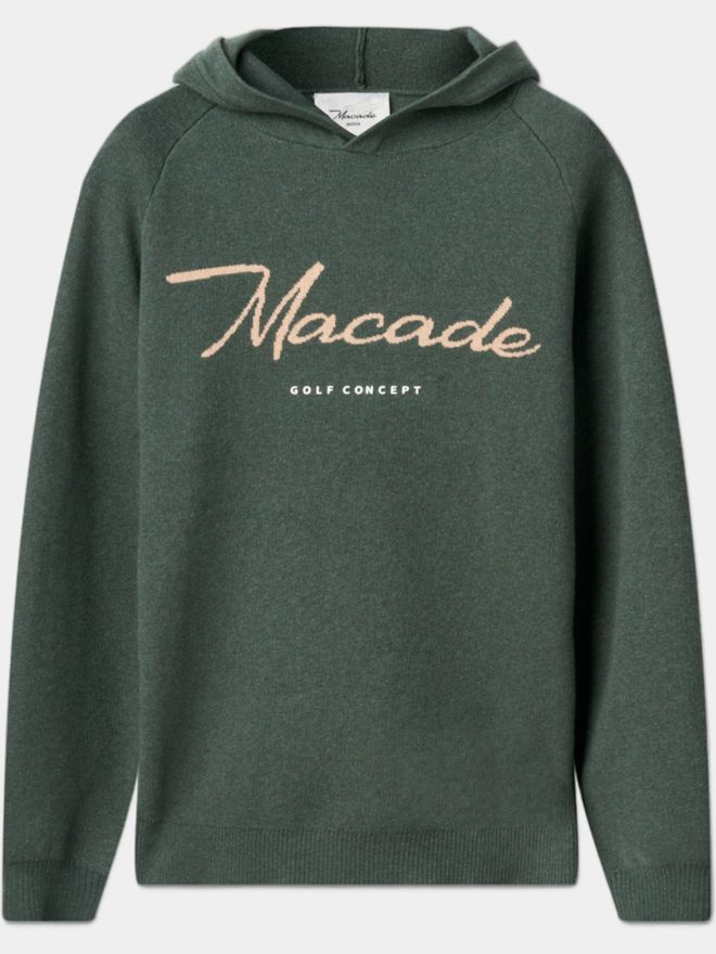 Macade Golf Signature Knit Hoodie Pullover Strick dunkelgrün