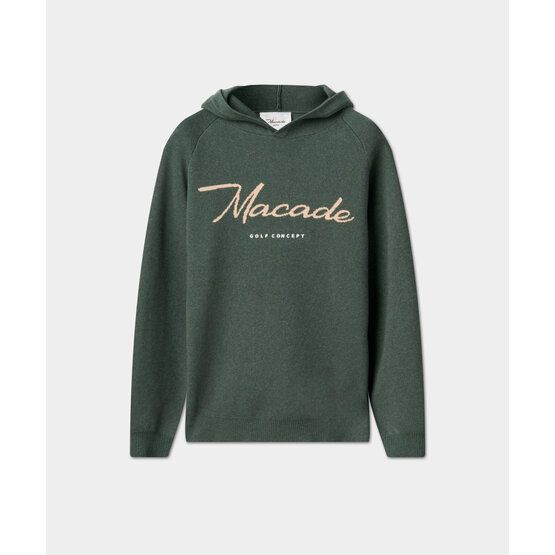 Macade Golf Signature Knit Hoodie Pullover Strick dunkelgrün
