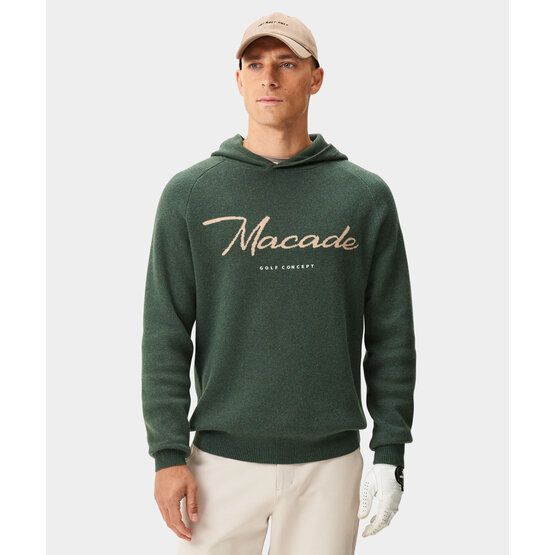 Macade Golf Signature Knit Hoodie Pullover Strick dunkelgrün