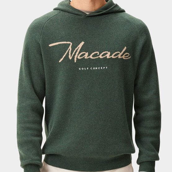 Macade Golf  Signature Knit Hoodie Pullover Knit dark green