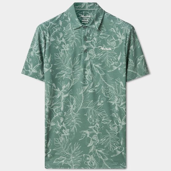 Macade Golf  Juniper Floral Tour Shirt Halbarm Polo grün