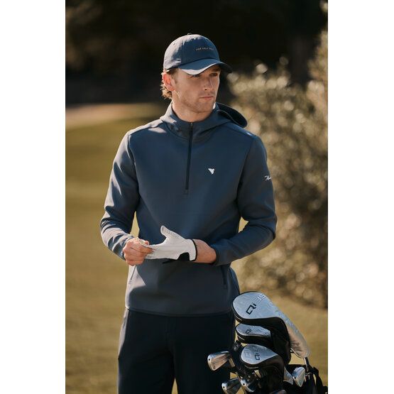Macade Golf Therma Zip Hoodie Stretch Midlayer navy