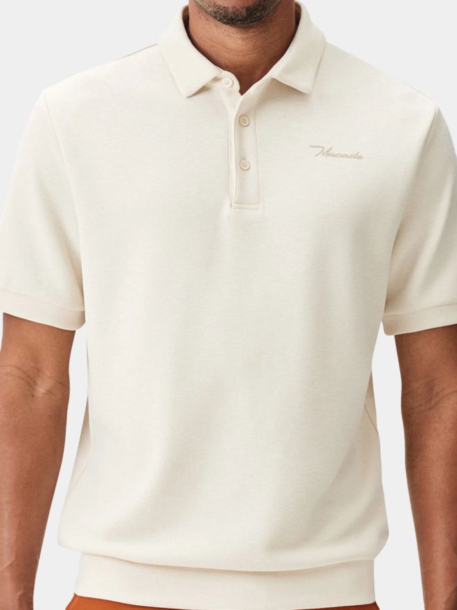 Macade Golf Wade Tech Shirt Halbarm Polo offwhite