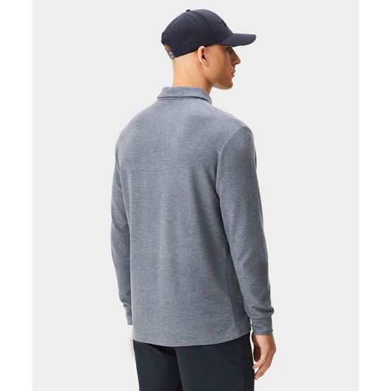 Macade Golf Brushed Shirt Langarm Polo grau
