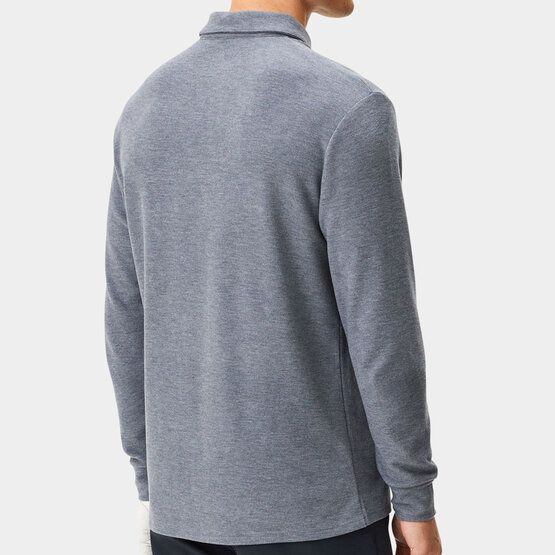 Macade Golf Brushed Shirt Langarm Polo grau