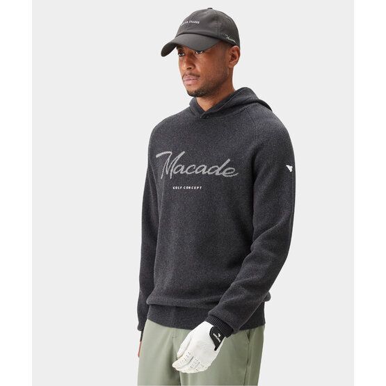 Macade Golf Signature Knit Hoodie Pullover Strick grau