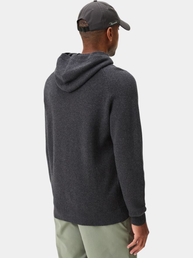 Macade Golf Signature Knit Hoodie Pullover Strick grau