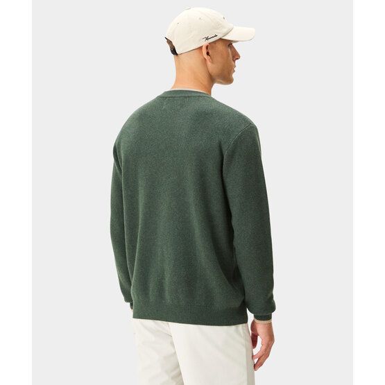 Macade Golf Cashmere Blend Knit Crewneck Pullover Strick grün