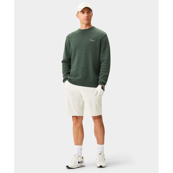 Macade Golf Cashmere Blend Knit Crewneck Pullover Strick grün