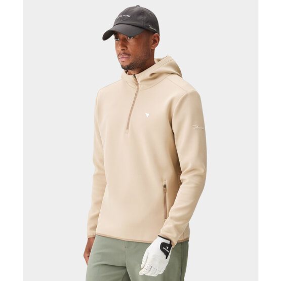 Macade Golf Therma Zip Hoodie Stretch Midlayer sand