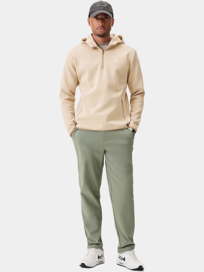 Macade Golf Mikina s kapucí Therma Zip Stretch Midlayer písek