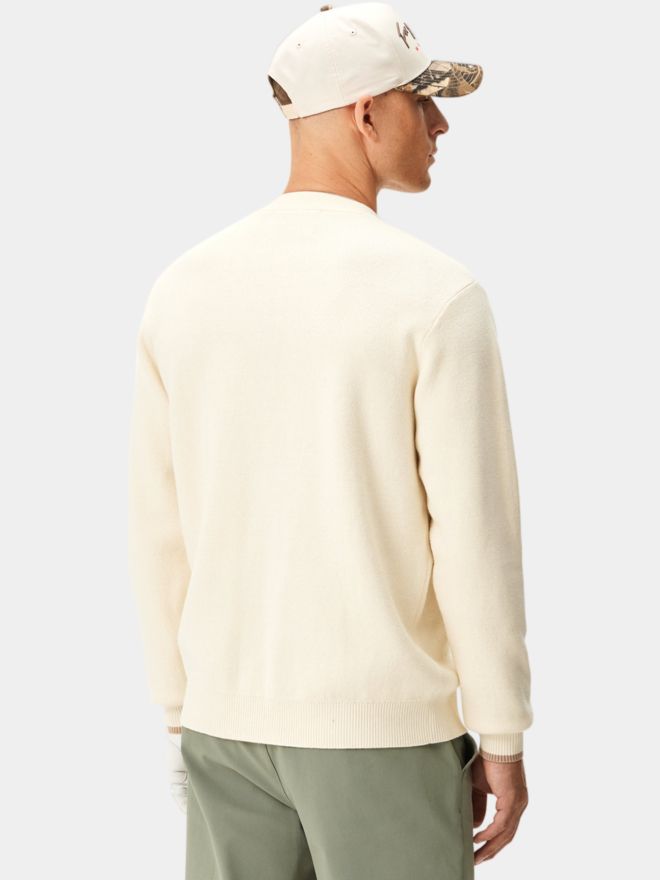 Macade Golf Cashmere Blend Knit Crewneck Pullover Strick offwhite