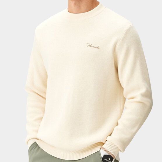 Macade Golf Cashmere Blend Knit Crewneck Pullover Strick offwhite