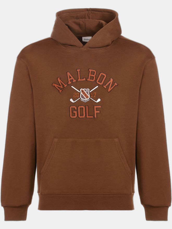 Malbon Mikina s kapucí FESQUE CREST hnědá