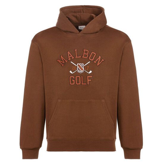 Malbon  Mikina s kapucí FESQUE CREST hnědá
