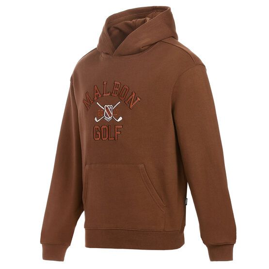 Malbon  Mikina s kapucí FESQUE CREST hnědá