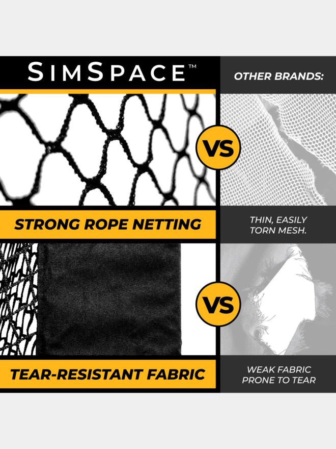 Sim Space Deluxe Home Übungsnetz XL schwarz
