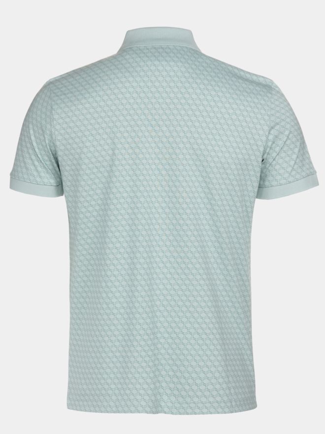 BOSS PL_GOC Chip Pattern Halbarm Polo grün