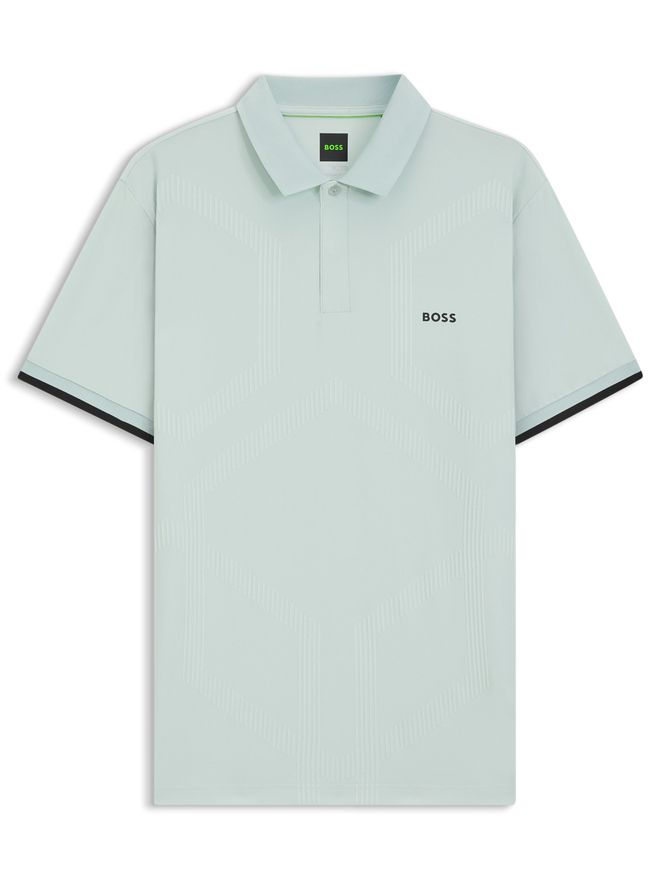 BOSS PL_GOC Polokošile Chip Hexa s polovičním rukávem zelená