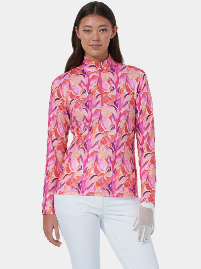 Daily Sports SHEERMOTION LS Half Zip Stretch Unterzieher pink