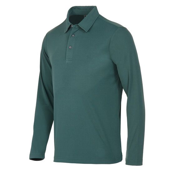 Backtee Backtee Mens Performance Langarm Polo dunkelgrün