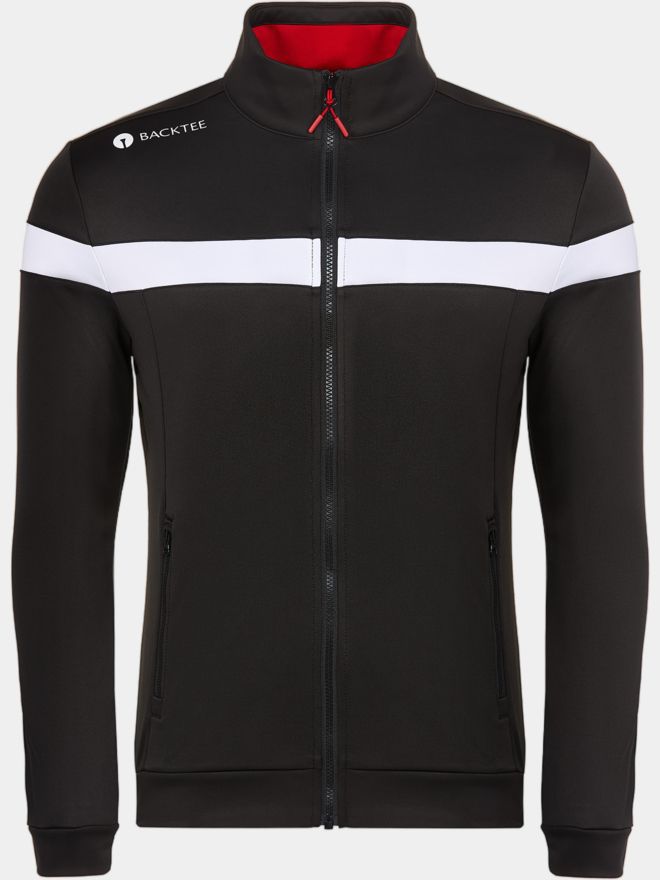 Backtee Backtee Mens Full Zip Shield Midlayer Jacke schwarz