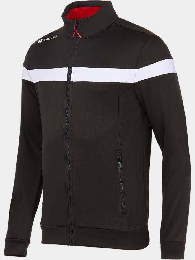 Backtee Backtee Mens Full Zip Shield Midlayer Jacke schwarz