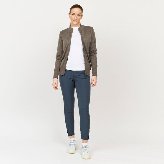Backtee Backtee Ladies Windbreaker Full-Zip Windstopp Strick Jacke taupe