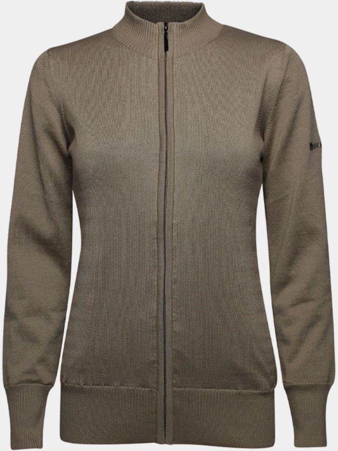 Backtee Backtee Ladies Windbreaker Full-Zip Windstopp Knit Jacket taupe