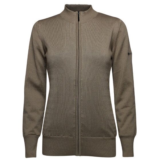 Backtee Backtee Ladies Windbreaker Full-Zip Windstopp Strick Jacke taupe