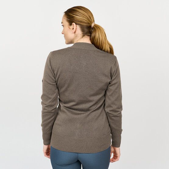 Backtee Backtee Ladies Windbreaker Full-Zip Windstopp Strick Jacke taupe