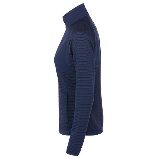 Backtee Ladies Waffel Midlayer Cardigan Stretch Jacke navy