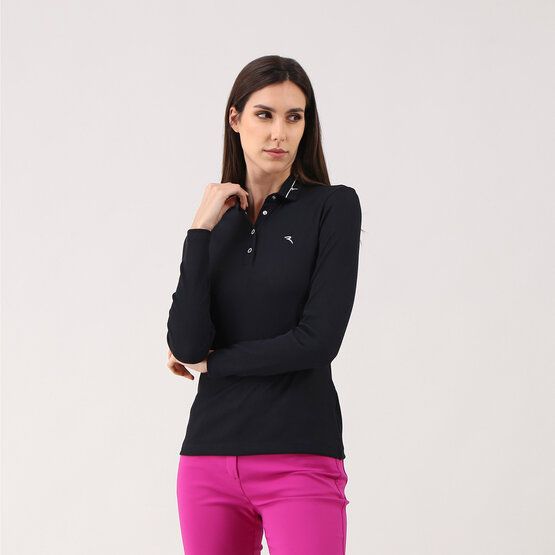 Chervo ACUME Langarm Polo schwarz