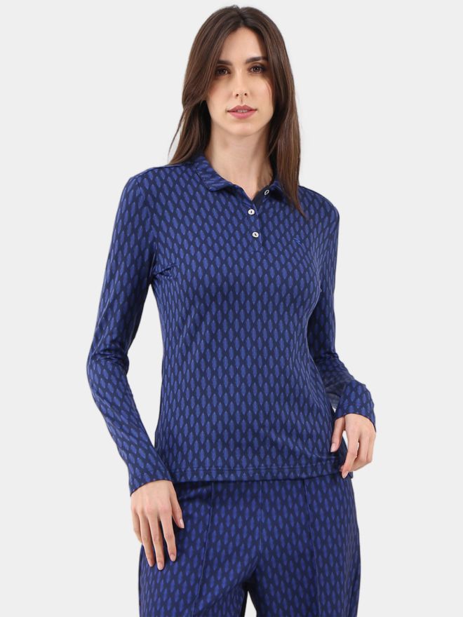 Chervo AFFARE Langarm Polo blau