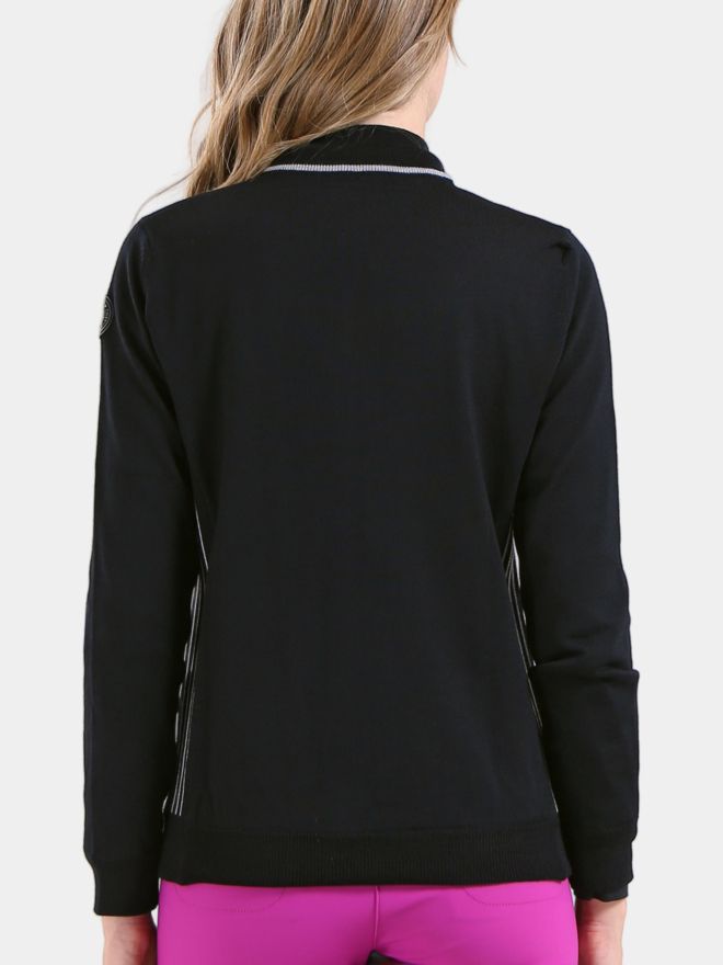 Chervo NAVICELLA Windstopp Strick Jacke schwarz